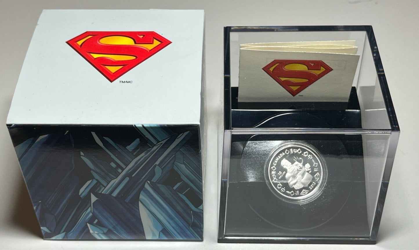 2013 $10 Fine Silver Coin - Vintage - 75th Anniversary of Superman - Complete