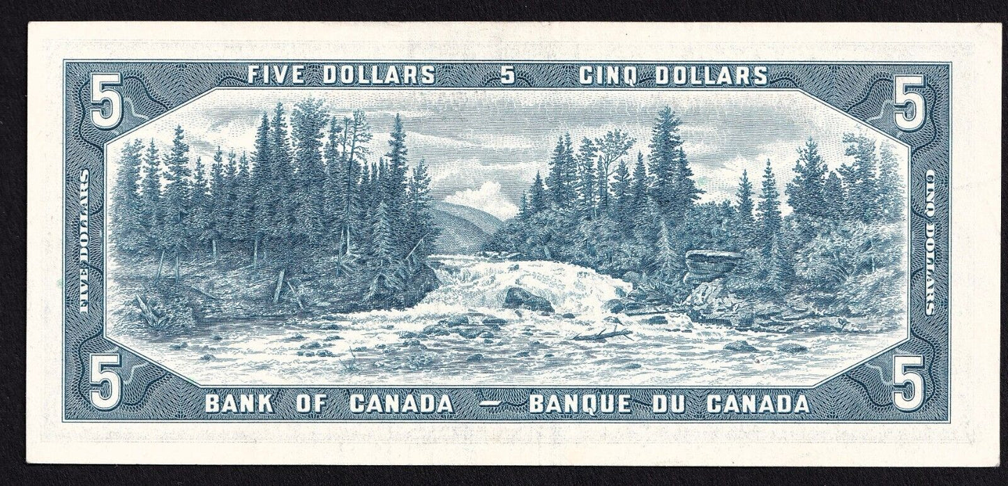 Canada 1954 $5 Five Dollar Banknote Beattie - Rasminsky Nice Colour Y/S