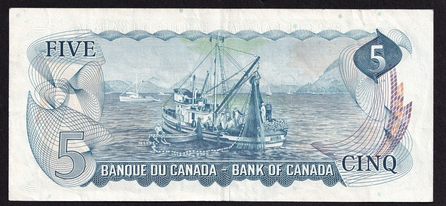 Canada 1972 $5 Five Dollar Banknote Lawson - Bouey Replacement *SB Below 1.6M