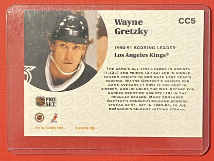 1991-92 Pro Set Scoring Leader #CC5 Wayne Gretzky Los Angeles Kings