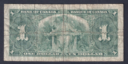 Canada 1937 $1 One Dollar Banknote Gordon-Towers