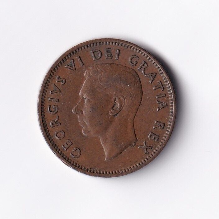 1949 1 One Cent King George VI A-TO Denticle