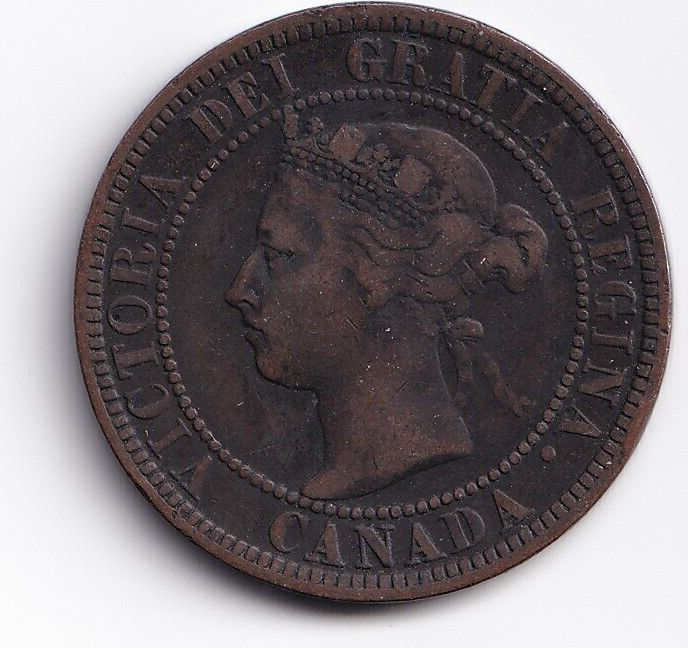 Canada 1892 1c One Large Cent Queen Victoria OC-2 Variety