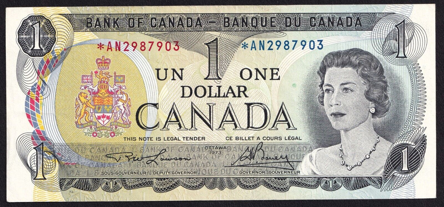 Canada 1973 $1 One Dollar Replacement Banknote Lawson - Bouey *AN 2987903