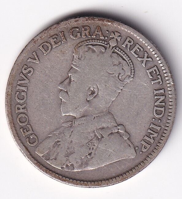 Canada 1936 25 Twenty Five Cent Silver King George V .800 Silver