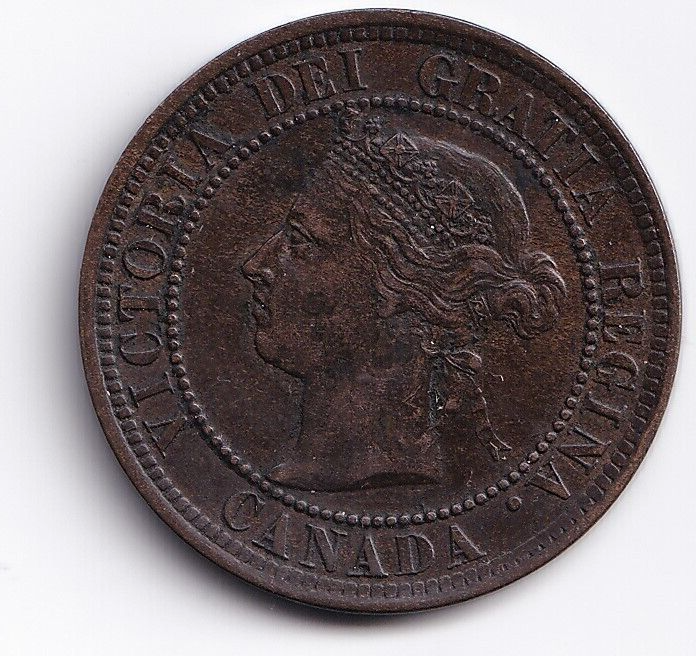 Canada 1891 1c One Large Cent Queen Victoria Large Date #1