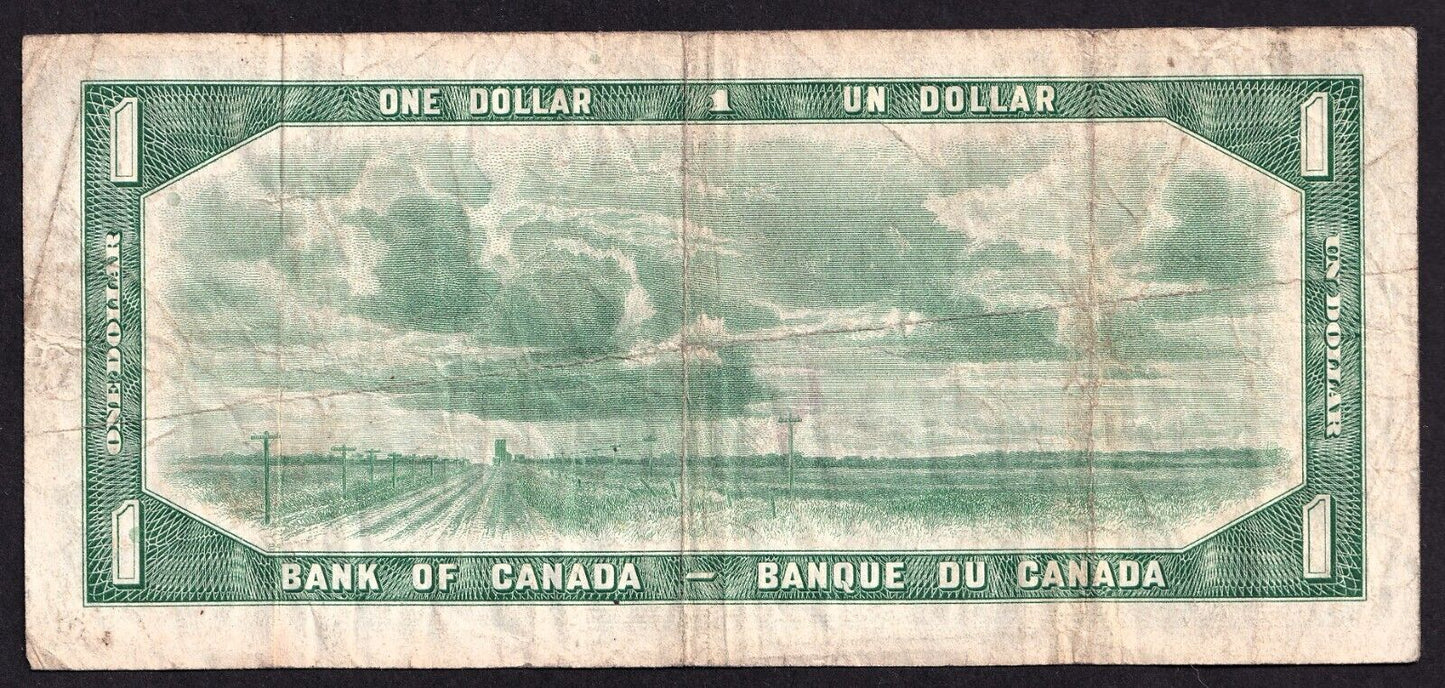 Canada 1954 $1 One Dollar Devils Face Banknote Beattie - Coyne K/A 0946480