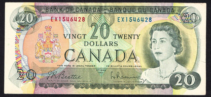 Canada 1969 $20 Twenty Dollar Banknote Beattie - Rasminsky EX 1546428