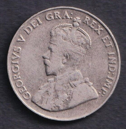 Canada 1925 Five Cent 5c Nickel King George V Fine - Key Date