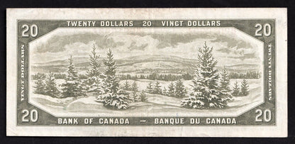 Canada 1954 $20 Twenty Dollar Banknote Beattie - Rasminsky M/E 9016904