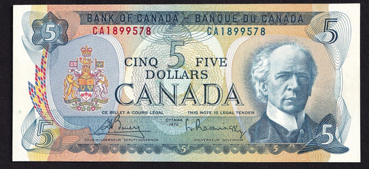 Canada 1972 $5 Five Dollar Banknote Lawson-Bouey Beautiful Colour CA 1899578