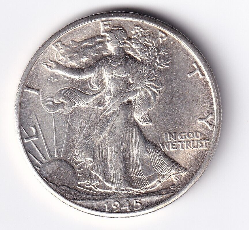 United States 1945-D  .900 Silver Walking Liberty Half Dollar 50 Cent