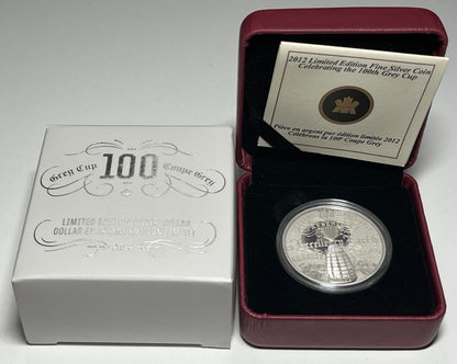 2012 Canada Limited Edition Proof Silver Dollar 100th Anniversary Grey Cup