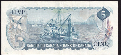 Canada 1972 $5 Five Dollar Banknote Lawson - Bouey Replacement *SP 2514279