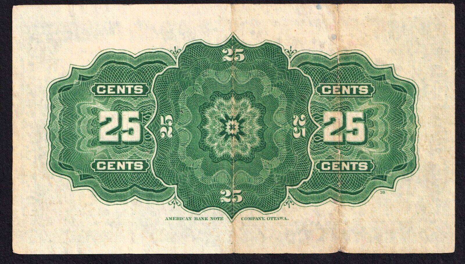 1900 Dominion of Canada 25c Shinplaster Note Saunders #JOKE