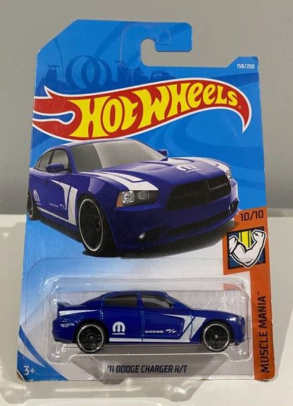 Hot Wheels 2018 Muscle Mania Blue '11 Dodge Charger R/T 10/10