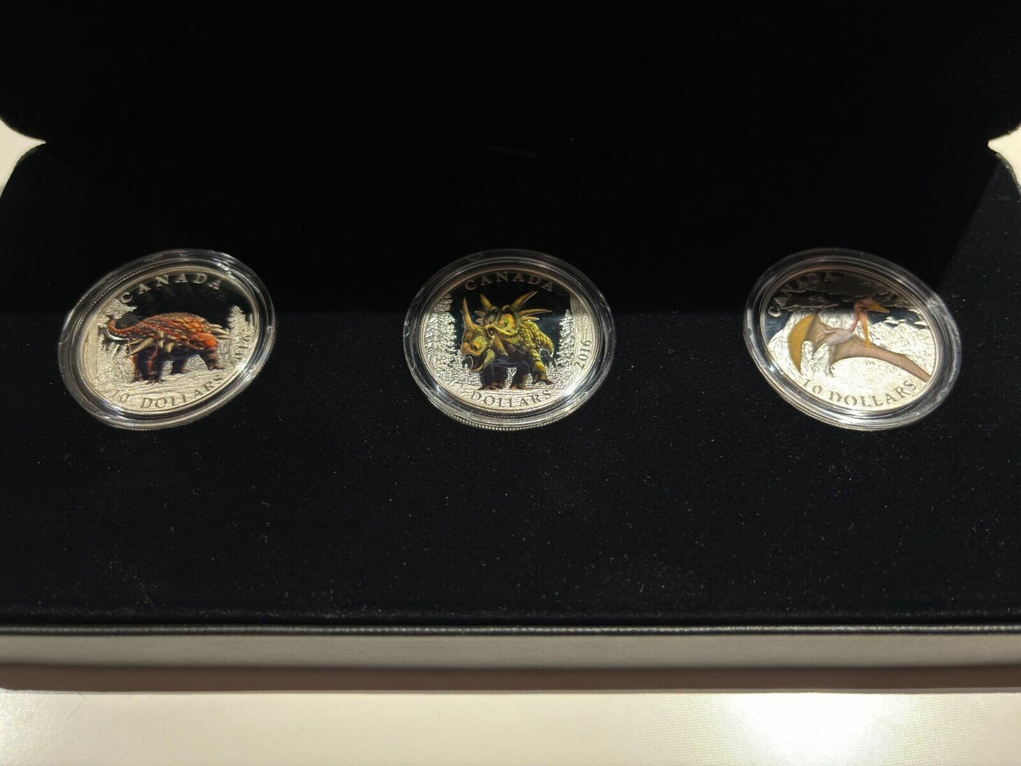 2016 Canada $10 Fine Silver Coin - Day of The Dinosaurs - 3 Coin Set