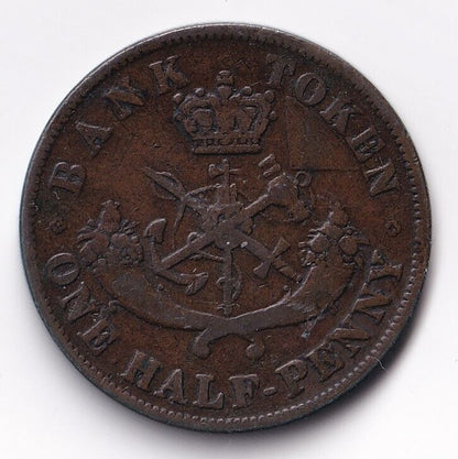 Bank Of Upper Canada 1852 Half Penny Dragonslayer Token PC-5B2 BR-720 #9