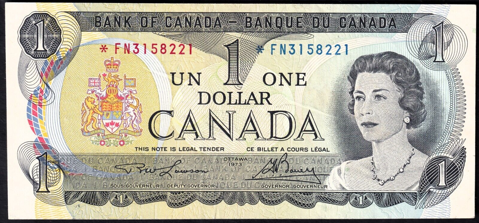 Canada 1973 $1 One Dollar Replacement Banknote Lawson - Bouey *FN 3158221