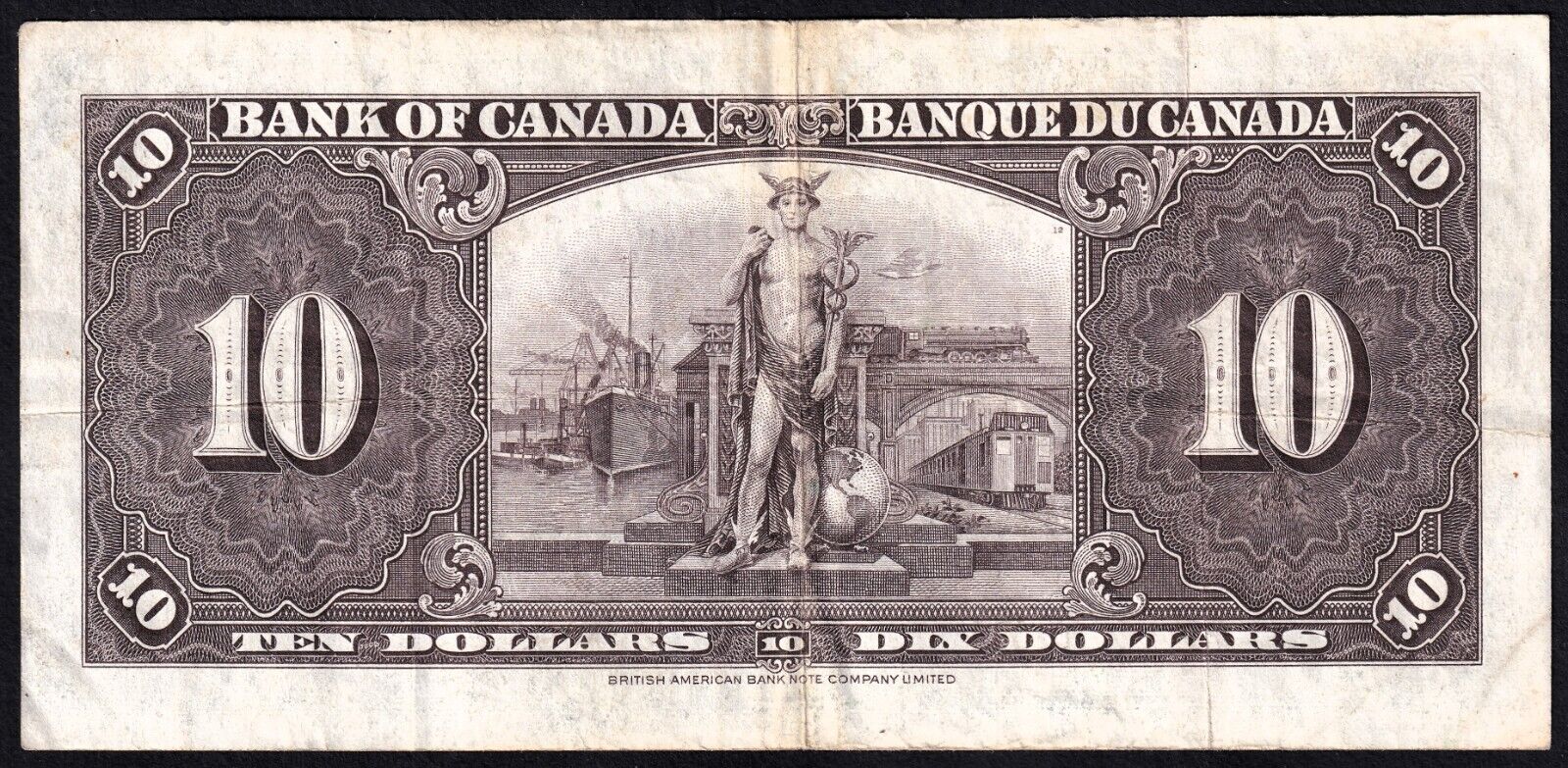 Canada 1937 $10 Ten Dollar Banknote Coyne - Towers L/T 2228091