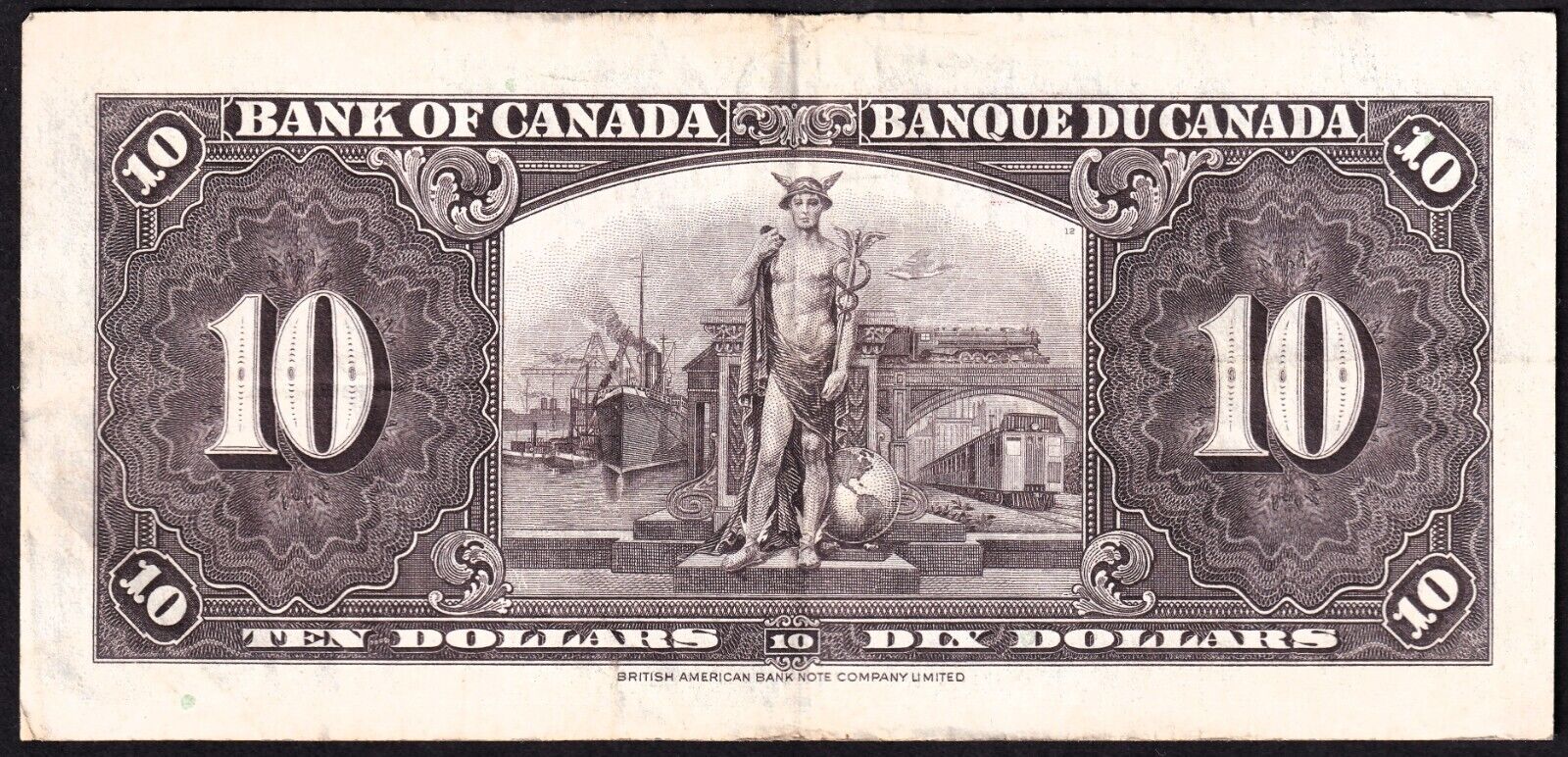 Canada 1937 $10 Ten Dollar Banknote Coyne - Towers L/T 2477252