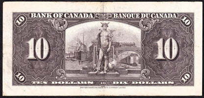 Canada 1937 $10 Ten Dollar Banknote Coyne - Towers L/T 2477252