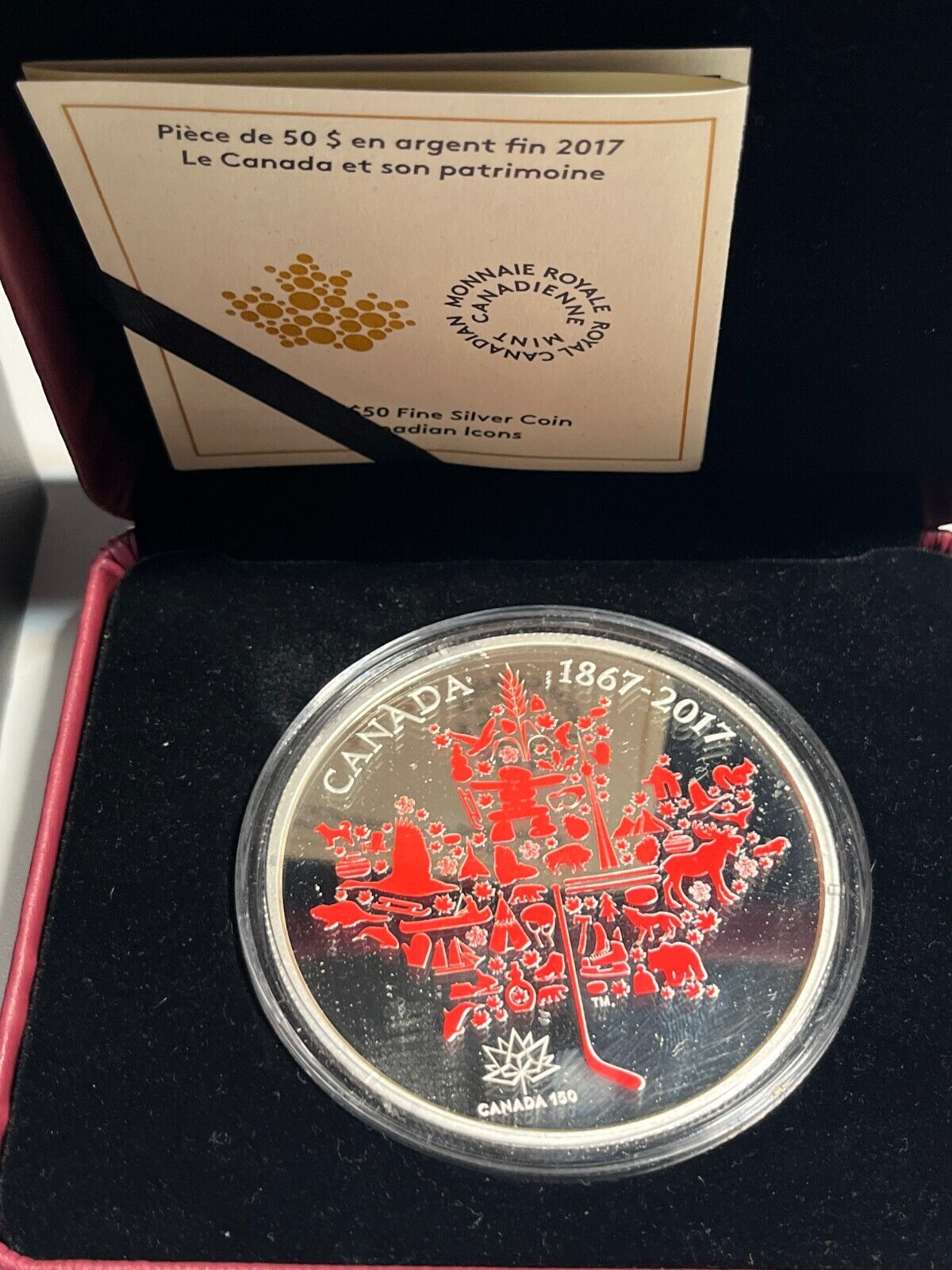 5 oz. Pure Silver Coin: Canadian Icons  Low Mintage Canada 150 1867-2017