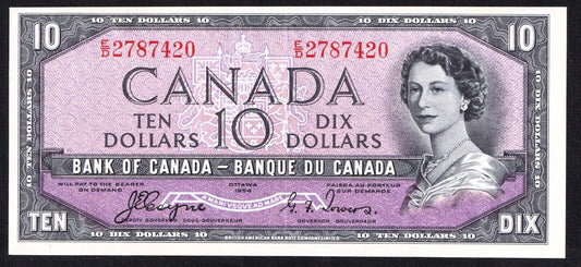 Canada 1954 $10 Ten Dollar Devils Face Banknote Coyne - Towers E/D 2787420