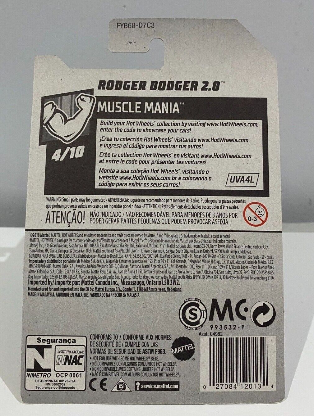 Hot Wheels 2019 Muscle Mania Purple Rodger Dodger 2.0 4/10