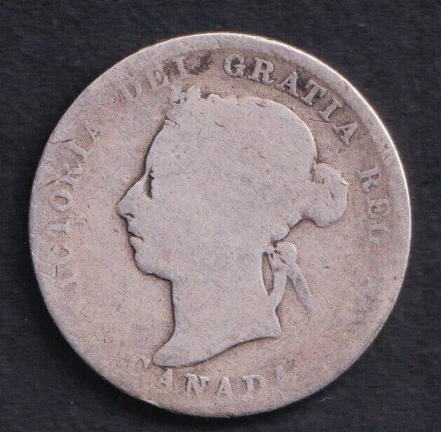 Canada 1892 25c Twenty Five Cent Silver Coin Queen Victoria .925 Silver