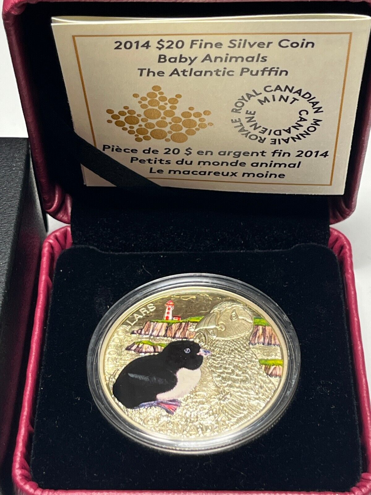 2014 RCM 1 oz 9999 Fine PROOF Silver Coin - Baby Animals : Atlantic Puffin