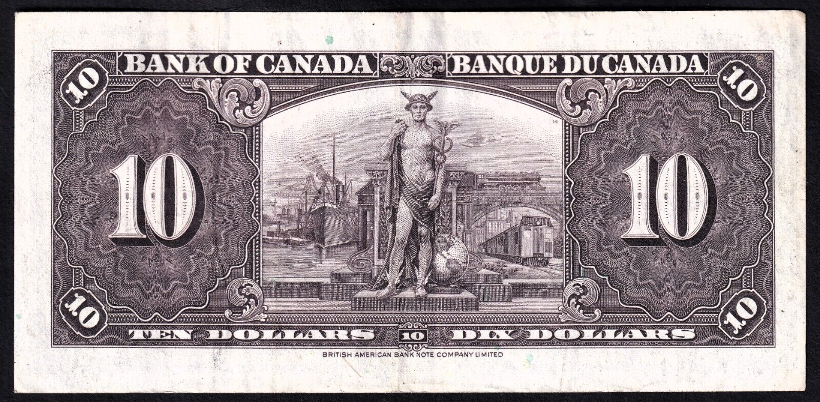 Canada 1937 $10 Ten Dollar Banknote Coyne - Towers H/T 2573568