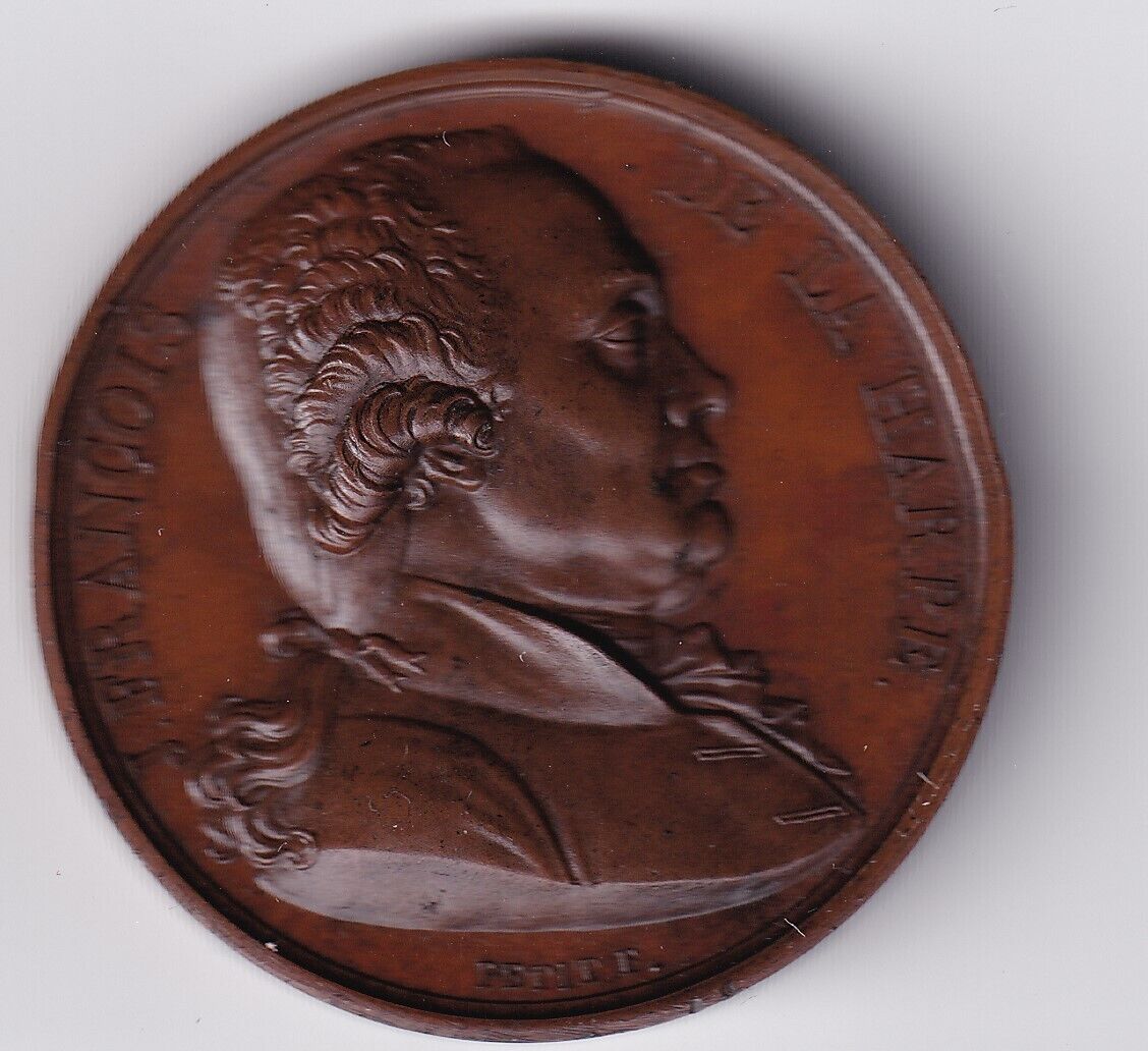 1822 France - Jean Francois De La Harpe by Louis-Michel Petit Large Token