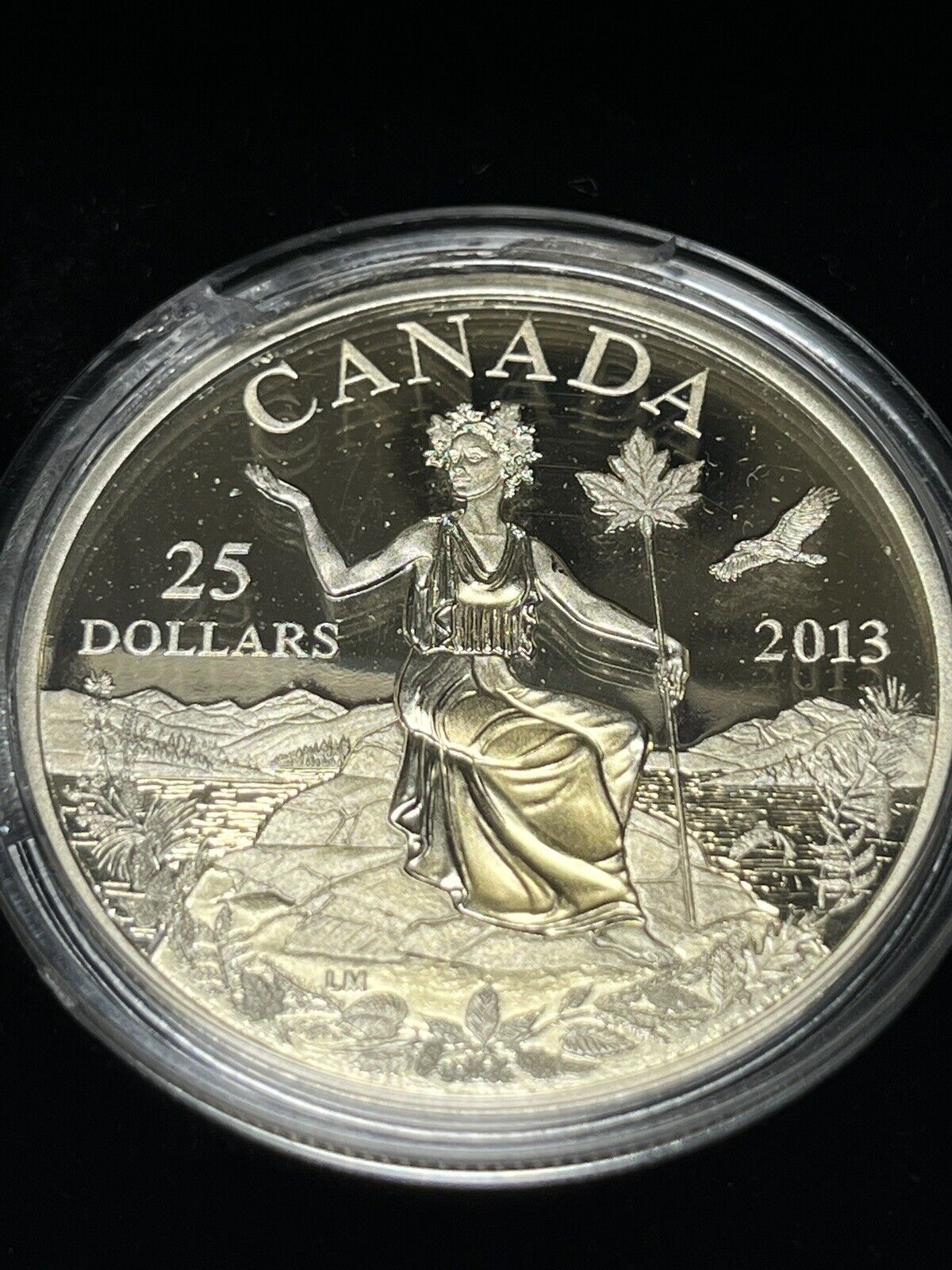 2013 $25 Canada 1oz Pure Silver Coin - Canada: An Allegory - Royal Canadian Mint