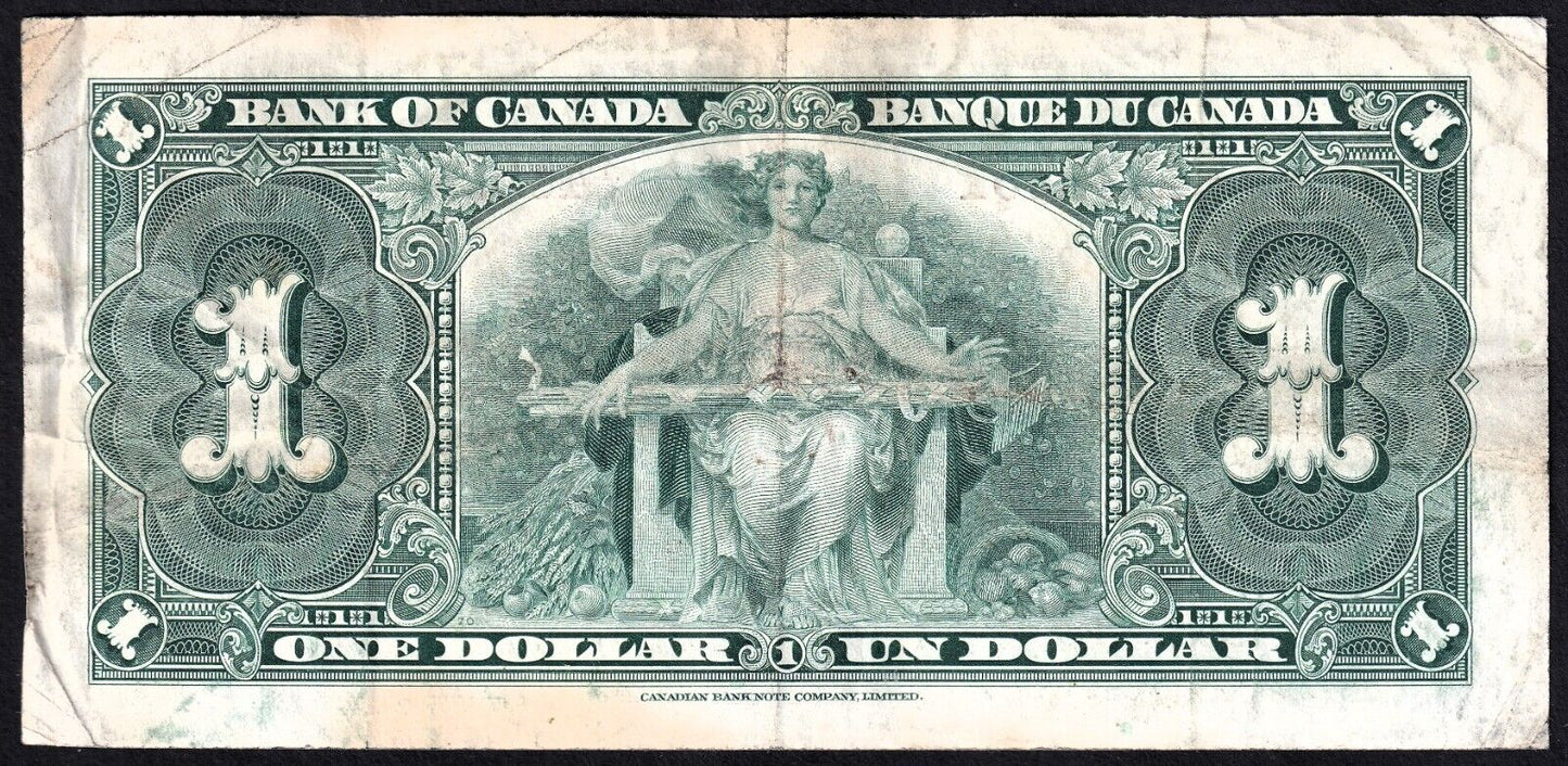 Canada 1937 $1 One Dollar Banknote Coyne - Towers T/N 4822251