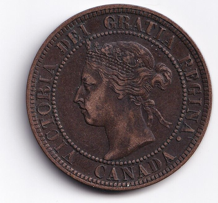 Canada 1896 1c One Large Cent Queen Victoria Very Fine #2