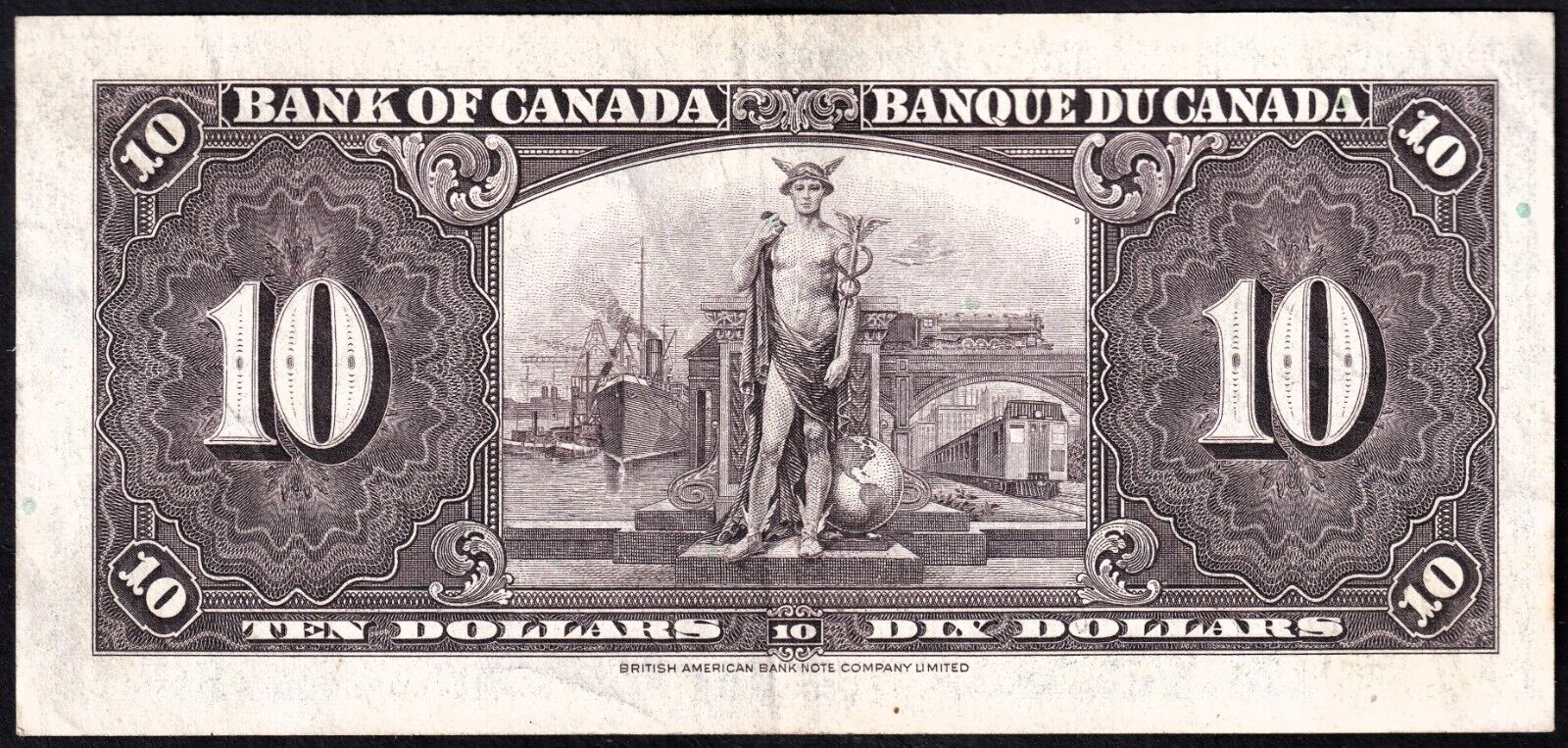 Canada 1937 $10 Ten Dollar Banknote Coyne - Towers D/T 8211914