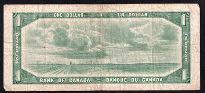 Canada 1954 $1 One Dollar Devils Face Banknote Coyne - Towers G/A 9429216