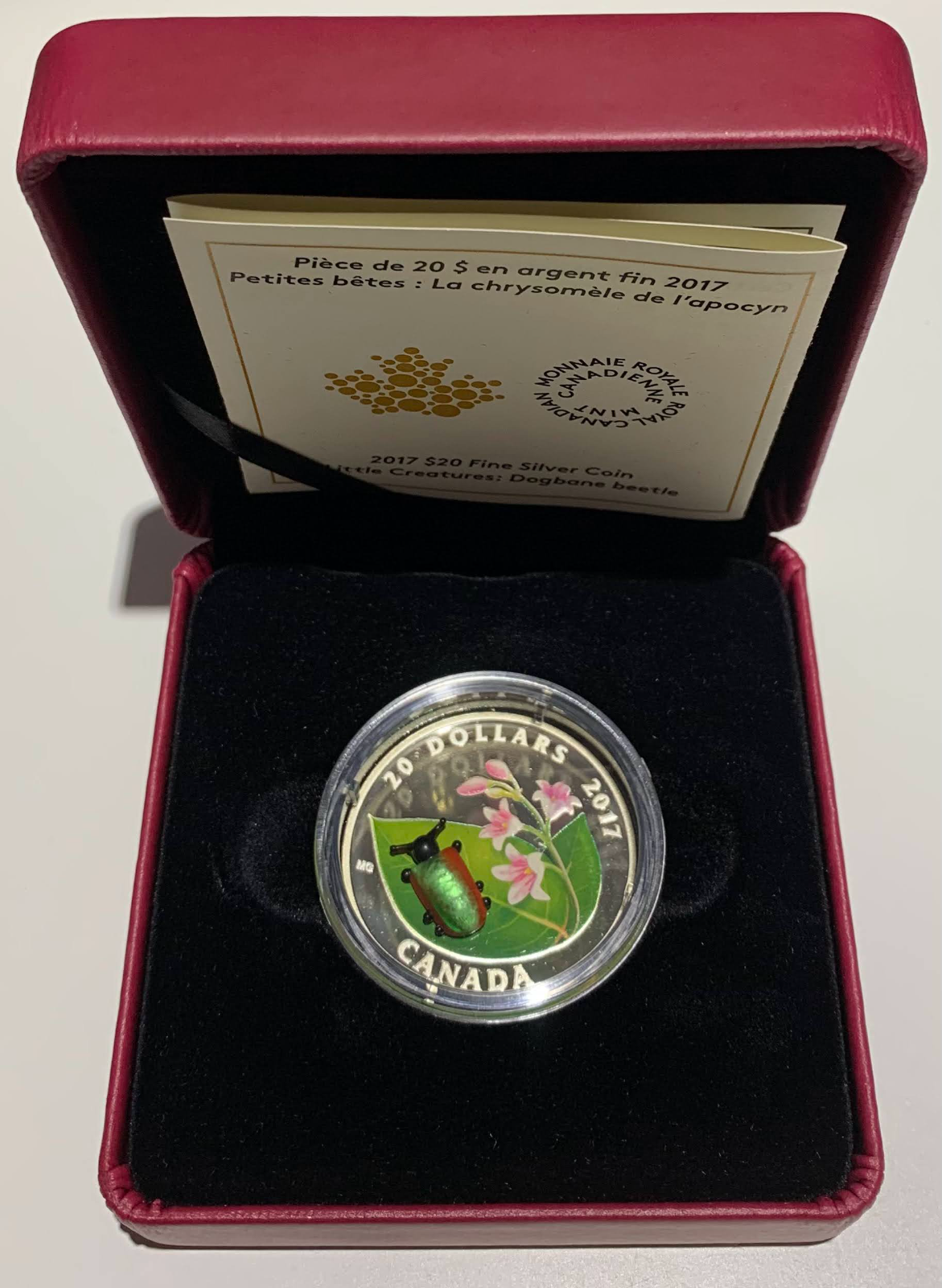 2017 Dogbane Beetle-Little Creature Prf $20 Silver 1oz .9999 Fine