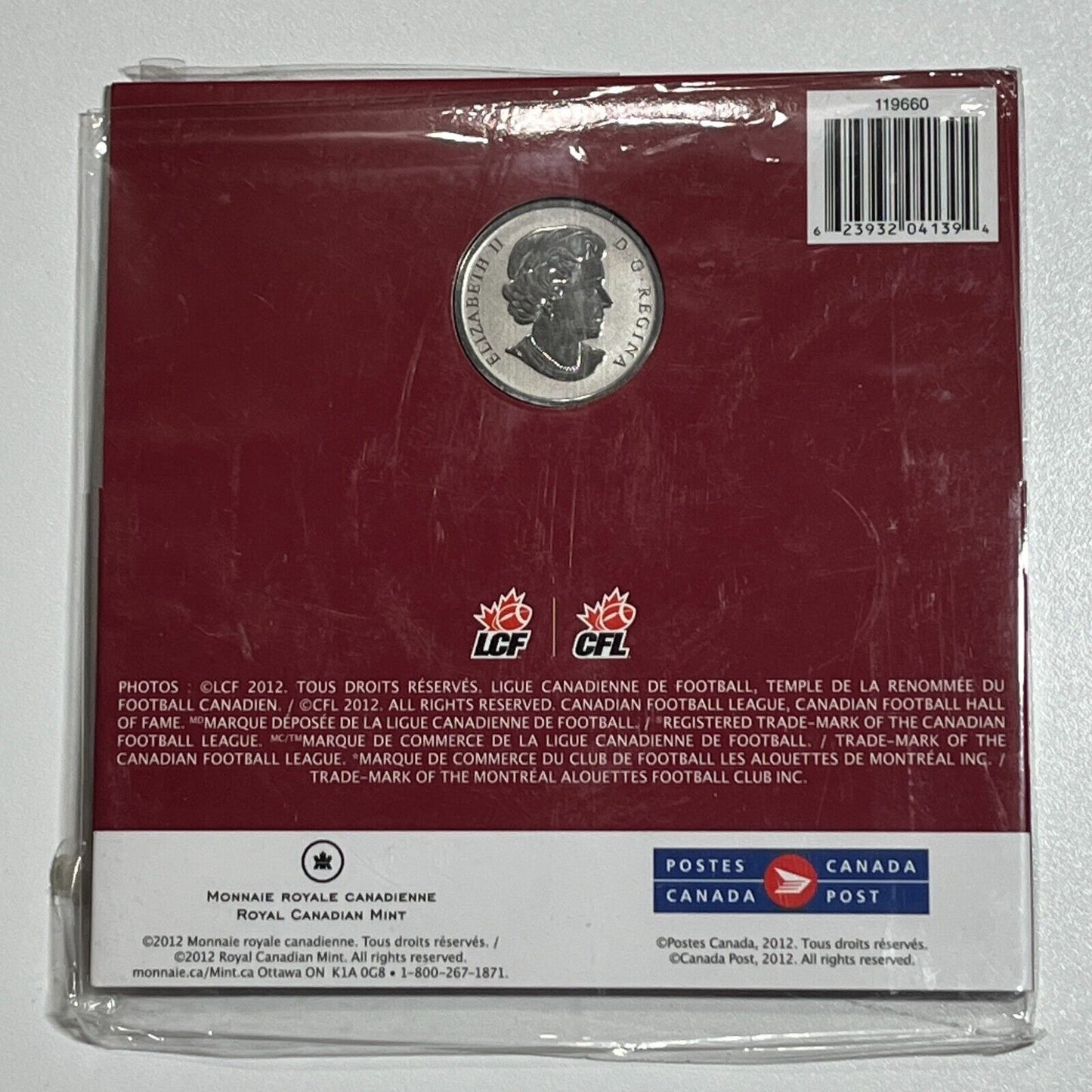 2012 'Montreal Alouettes' CFL Colorized 25-Cent Coin and Stamp Set - Sealed