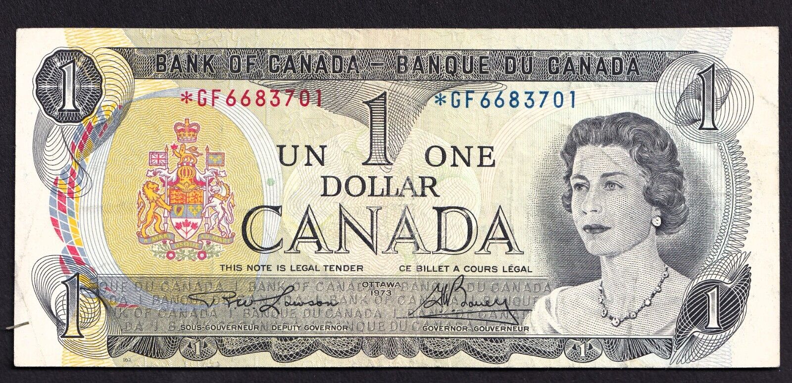 Canada 1973 $1 One Dollar Replacement Banknote Lawson - Bouey *GF 6683701