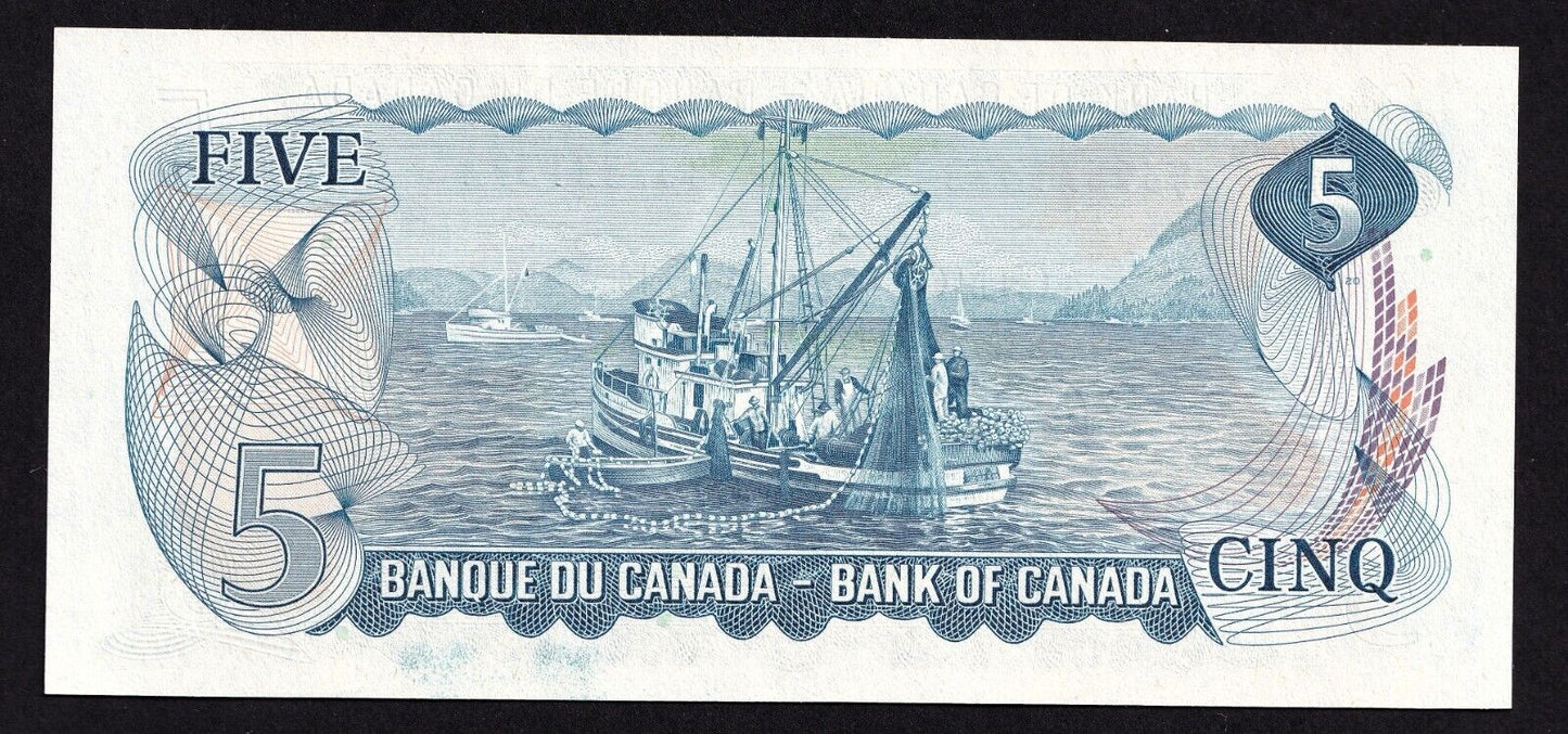 Canada 1972 $5 Five Dollar Banknote Lawson-Bouey Beautiful Colour SJ 9371392