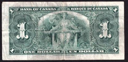 Canada 1937 $1 One Dollar Banknote Coyne - Towers L/N 2354543