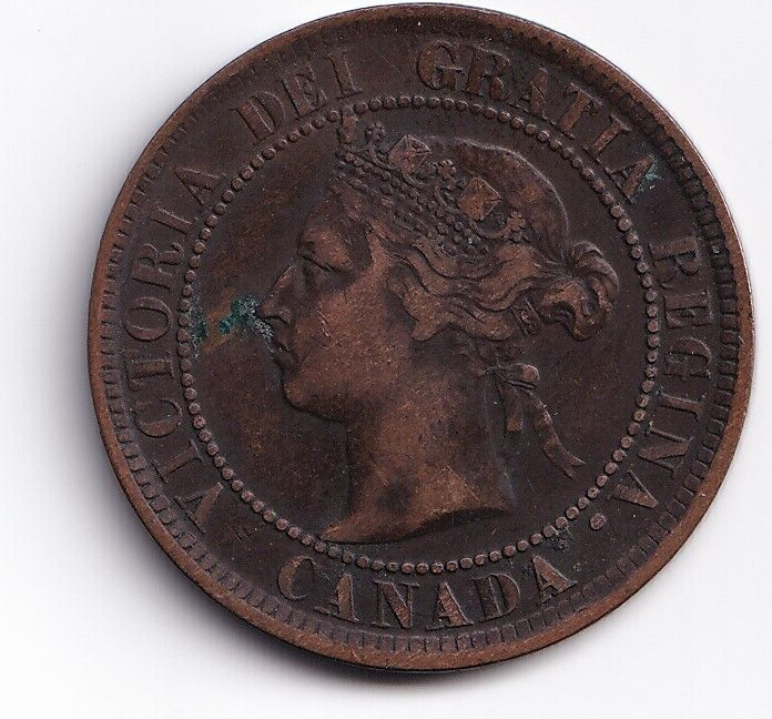 Canada 1884 1c One Large Cent Queen Victoria Fine #2