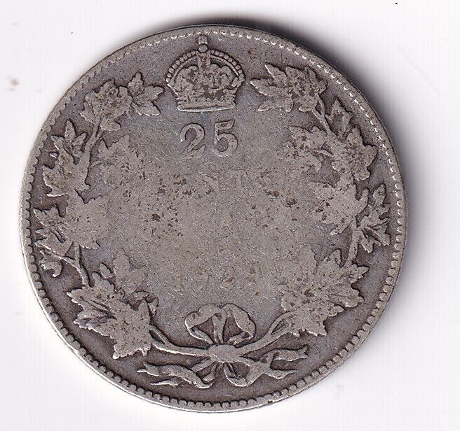 Canada 1929 Twenty Five Cent 25c Coin King George V Nice Details Harder Date