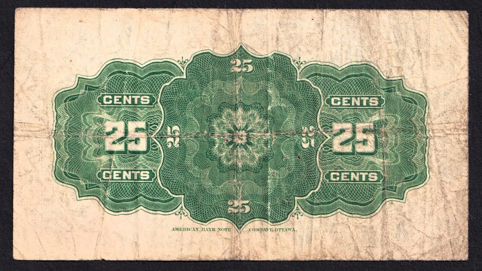 1900 Dominion of Canada 25c Shinplaster Note Boville #M7