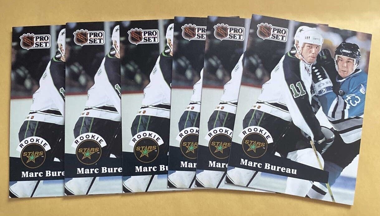 Lot Of 6 #544 Marc Bureau - 1991-92 Pro Set Hockey