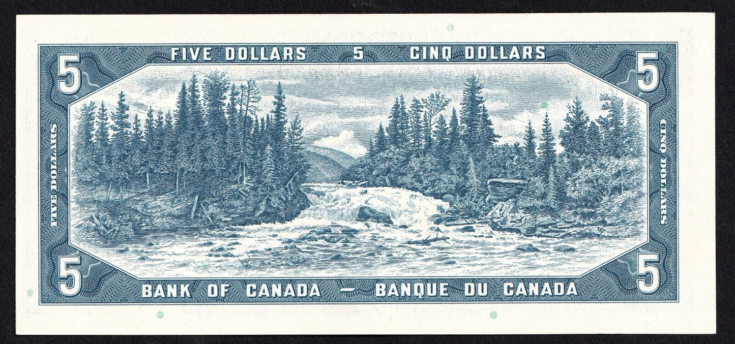 Canada 1954 $5 Five Dollar Banknote Bouey - Rasminsky Beautiful Colour U/X