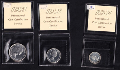 1957 Canada Proof Like Set Certified By ICCS Mostly All PL-66, One PL-65 Cameo