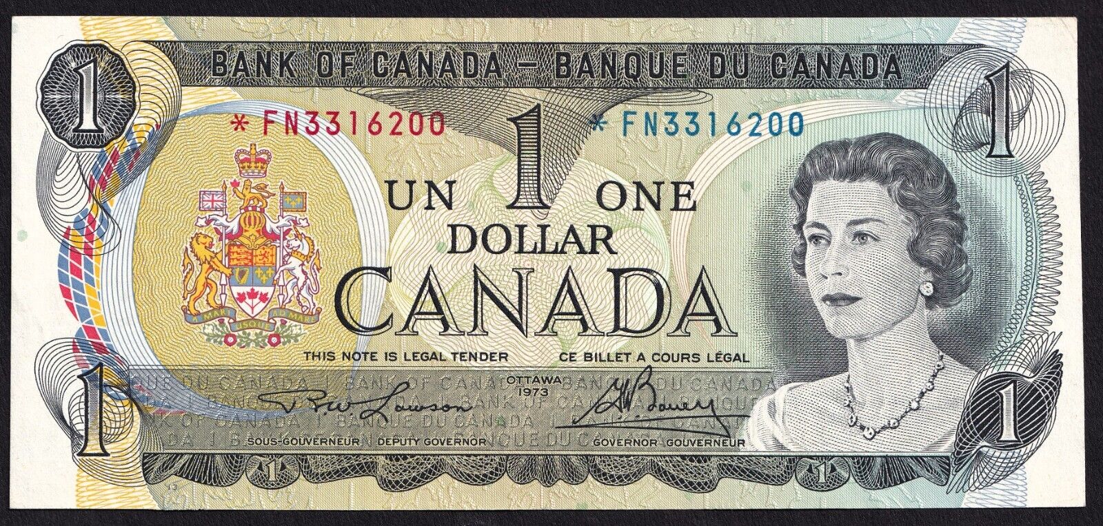 Canada 1973 $1 One Dollar Replacement Banknote Lawson - Bouey *FN 3316200